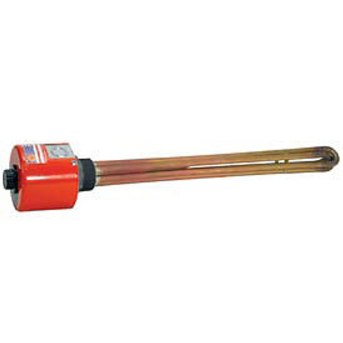 Tempco Brass/Copper Immersion Heater 2-1/2 NPT 32-1/4D 12000W 480V T-Stat