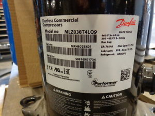 Compressor MLZ038T4LQ9 Danfoss Scroll Refrigeration