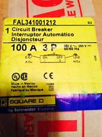 Square D Fal341001212 100 Amp 600 Volt Circuit Breaker