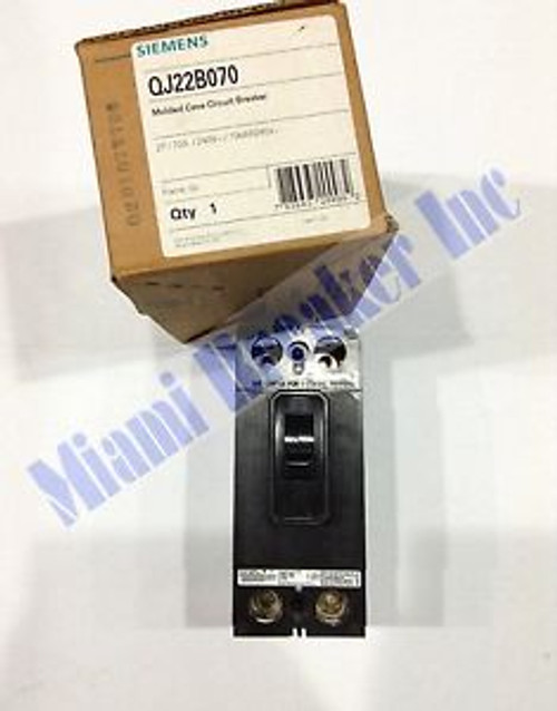 Qj22B070 Siemens Molded Case Circuit Breaker 2 Pole 70 Amp 240V New In Box