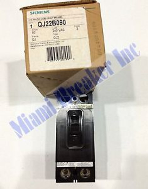 Qj22B090 Siemens Molded Case Circuit Breaker 2 Pole 90 Amp 240V New In Box