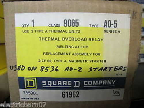 Square D 9065-Ao-5 Thermal Overload Relay New