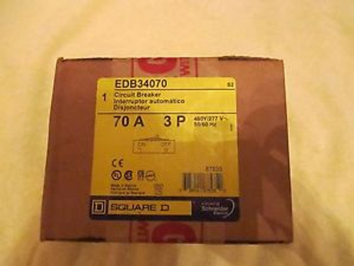 Square D Edb34070 3 Pole 70Amp 480V Circuit Breaker