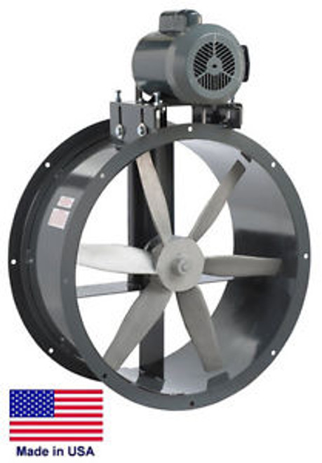 TUBE AXIAL DUCT FAN - Belt Drive - 24 - 1 Hp - 115/230V - 1 Phase - 7425 CFM