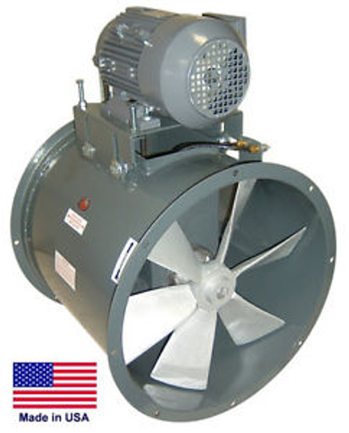 TUBE AXIAL DUCT FAN - Belt Drive - 12 - 3/4 Hp - 1 Phase - 115/230V - 2044 CFM