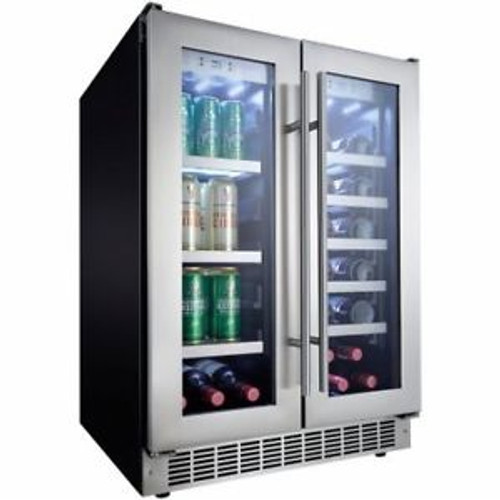Danby DBC047D3BSSPR Silhouette Professional 24 French Door Beverage Center