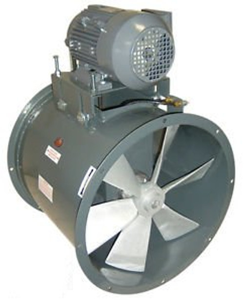 TUBE AXIAL DUCT FAN - Belt Drive - 12 - 1/2 Hp - 230/460V - 3 Phase - 1875 CFM