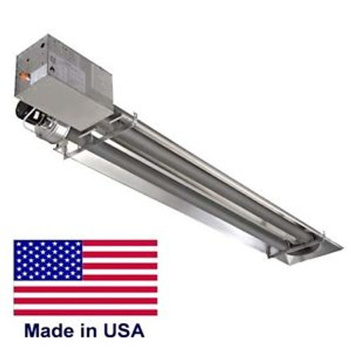 COMPACT Infrared TUBE HEATER Commercial - 25000 BTU - Natural Gas - 9 Ft - 120V