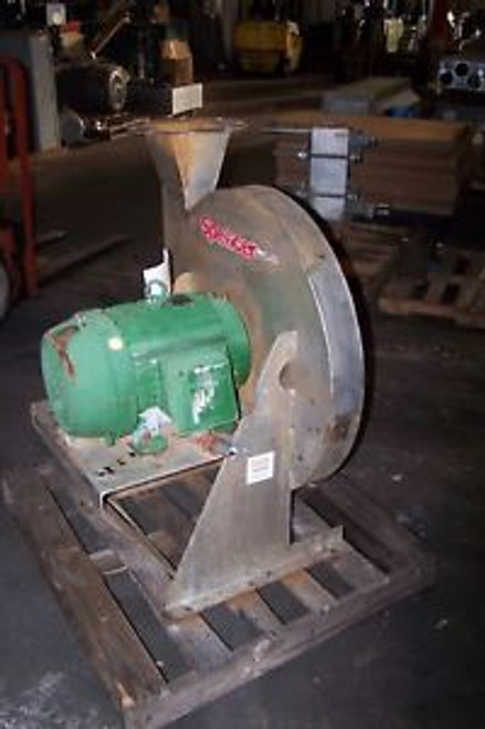 SPENCER 15 HP STAINLESS STEEL CENTRIFUGAL BLOWER 13-1/2 x 7-7/8 460 VAC