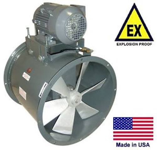TUBE AXIAL DUCT FAN - Explosion Proof - 12 - 1/2 Hp - 115/230V - 1875 CFM - Wet