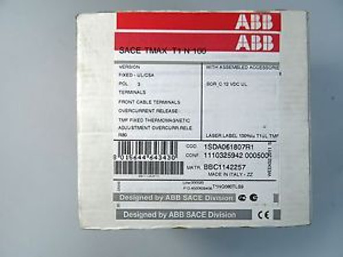 Abb Sace Tmax T1 N 100 New In Factory Selaed Box Nfsp4E5