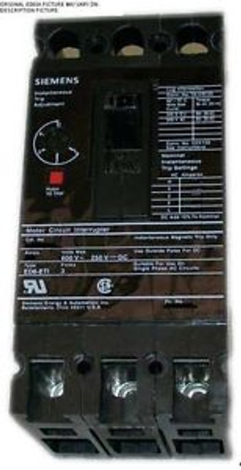 Siemens / Ite Ed63A025 New Circuit Breaker  3 Pole 25 Amp 600 Vac