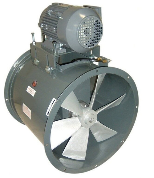 TUBE AXIAL DUCT FAN - Explosion Proof - 24 - 1 Hp - 230/460V - 7425 CFM - Wet