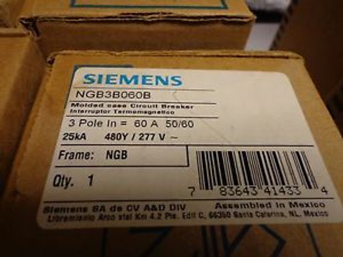 New Siemens Ngb3B060B  3P 60A