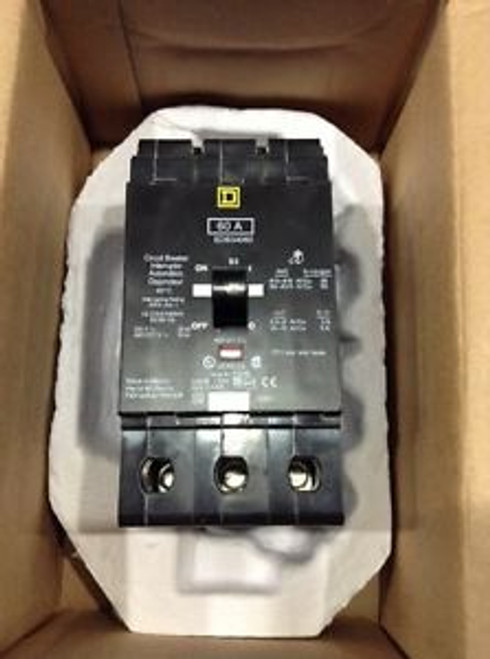 Edb34060 Square D Circuit Breaker 3 Pole 60 Amp 480/277V