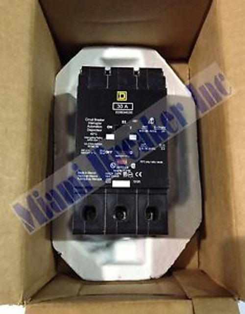 Edb34030 Square D Circuit Breaker 30 Amp 3 Pole 277V New In Box
