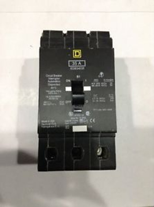 Edb34035 Square D Circuit Breaker 35 Amp 3 Pole 277V New In Box