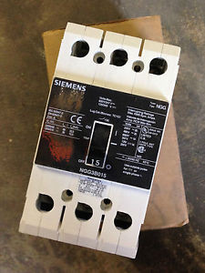 Siemens Circuit Breaker Ngb3B015 3 Pole 15 Amp 480 Volt New
