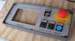 Start Stop Reset E-STOP  Control Panel  14-1/8W x 6-1/4H  #87   US