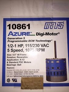Mars 10861 Azure 1/2-1 HP 5.5 Power Blower Digi Motor 115/230V 5-SPD 1075RPM