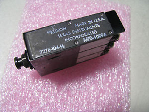 Klixon Circuit Breaker # 7276-104-1/2 Nsn: 5925-01-145-8883 1/2 Amp