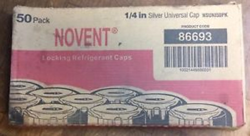 50-Pack Novent Universal / Silver Locking Caps # 86693