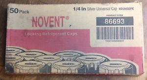 50-Pack Novent Universal / Silver Locking Caps # 86693