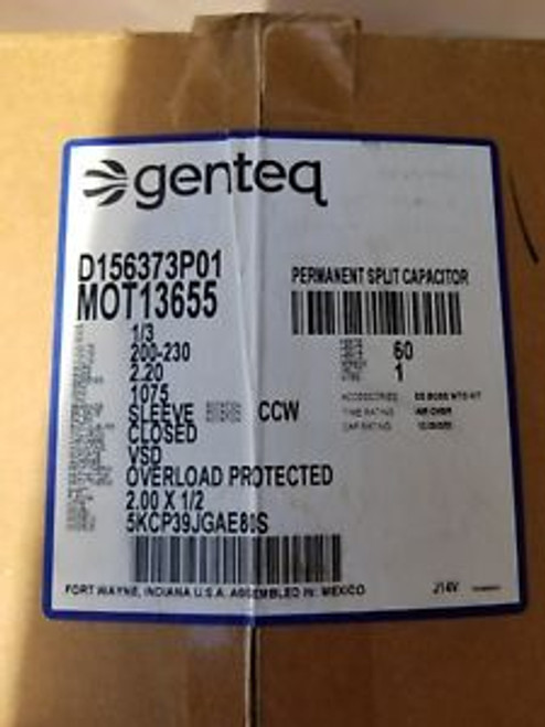 Genteq 1/3 Hp Motor  D156373P01 5Kcp39Jgae80S