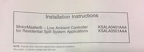 ~~ Os-La0401Aaa - Orion Motormaster - Low Ambient Controller