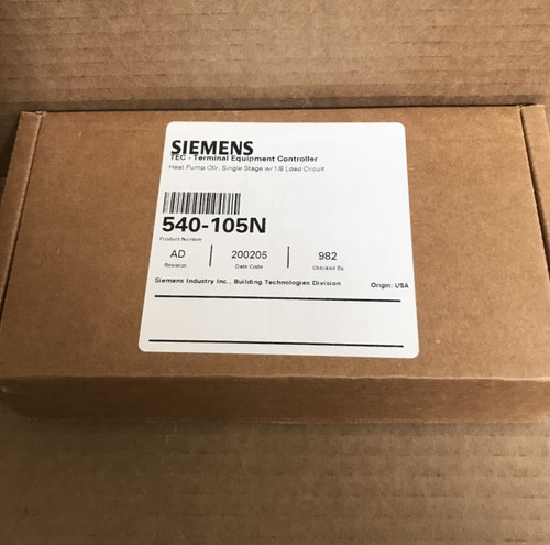 Siemens 540-105N   Heat Pump Ctlrsingle Stage