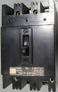 WESTINGHOUSE / CUTLER HAMMER  EH3020  480 V  20 A  3 Pole CIRCUIT BREAKER
