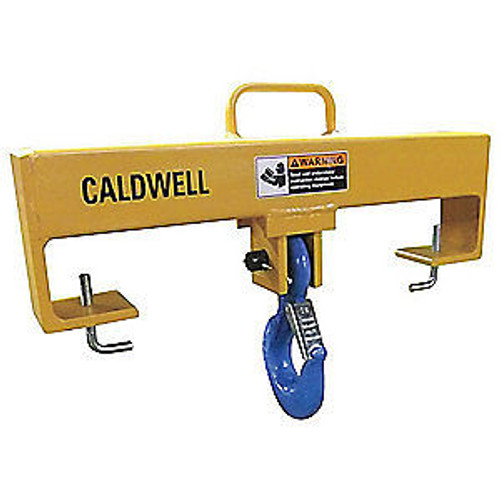 CALDWELL Welded Steel Forklift BeamFixed HookCap 4000 lb 10F-2-20 Yellow