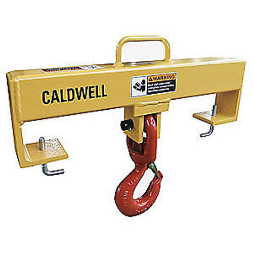 CALDWELL Welded Steel Forklift BeamSwivel HookCap 10000 lb 10S-5-24 Yellow