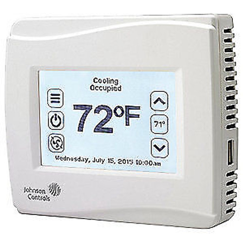 JOHNSON CONTROLS Thermostat9In4 OutSensor NoDehum Ye TEC3612-00-000