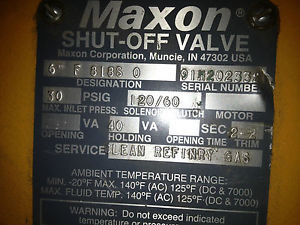 Maxon 6 inch F818S 0 Clean Refinery Gas Valve