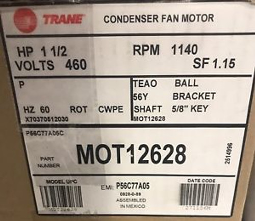 Trane 1.5Hp 380-415/460V Condenser Fan Motor OEM MOT12628