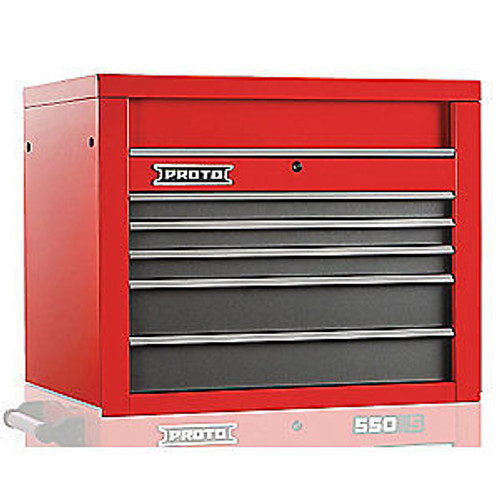 PROTO Steel Top Chest34 in. W5 Drawers J553427-5SG Red