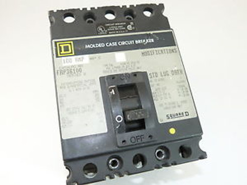 Used Square D FAP36100 3p 100a 600v Circuit Breaker 1-yr Warranty