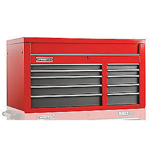 PROTO Steel Top Chest50 in. W10 Drawers J555027-10SG Red
