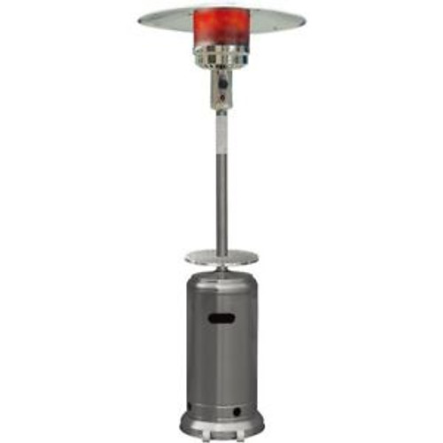 7-Ft. 41000 BTU Steel Umbrella Propane Patio Heater in Stainless Steel