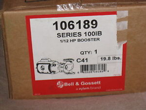 Bell & Gossett Series 100IB 1/12 HP Booster Pump  Model 106189