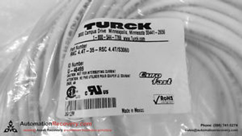 Turck Rkc 4.4T-35-Rsc 4.4/S3060 Eurofast 4 Pole M/F St/St 35M, New