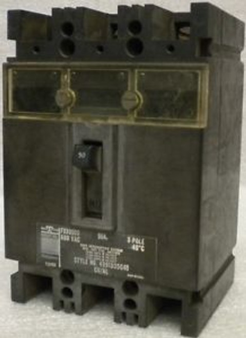 WESTINGHOUSE  FB3050S  600 VAC  50 Amp  3 Pole CIRCUIT BREAKER