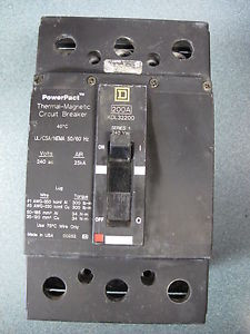 SQD KDL32200, 200 amp, 3 pole, Circuit Breaker