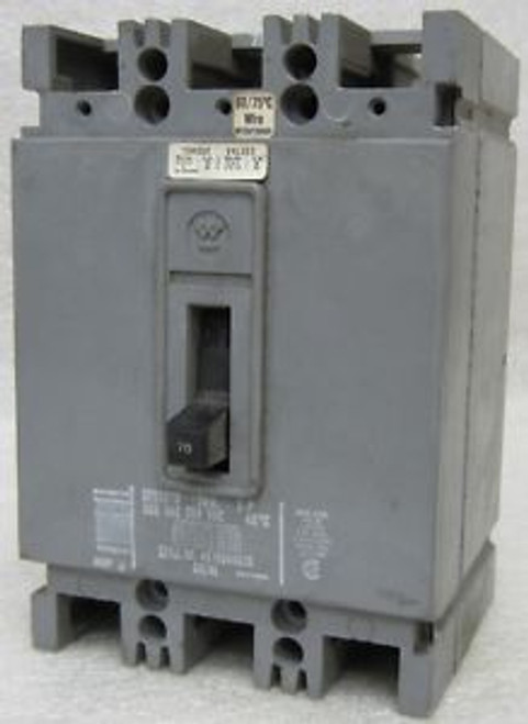 WESTINGHOUSE  HFB2070  600 VAC  70 Amp  2 Pole CIRCUIT BREAKER