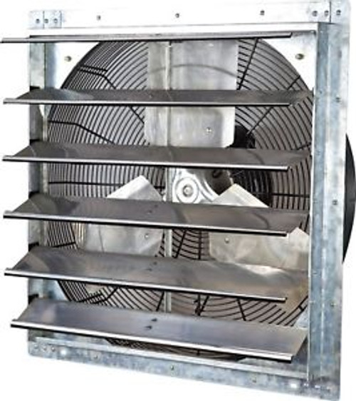 24 variable speed Industrial Exhaust Shutter Fan Garage Shop Barn Wall Fan