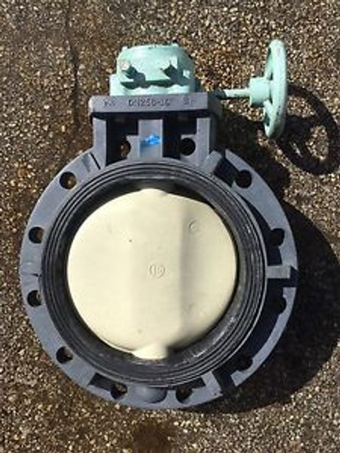 Thermoplastic Valves Inc TVI DN250-10 Ten Inch PVC Butterfly Valve Gear Handle Thermoplastic Valves Inc TVI DN250-10 Ten Inch PVC Butterfly Valve Gear Handle