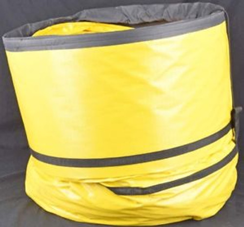 Flexaust STO-SACK Single-Ply 24x25 Yellow Polyester Fabric Hose w/Self-Storage