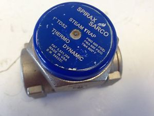 NEW OLD 1 NPT SPIRAX SARCO STEAM TRAP COOL BLUE TD 52 THERMO DYNAMIC TD52    CO