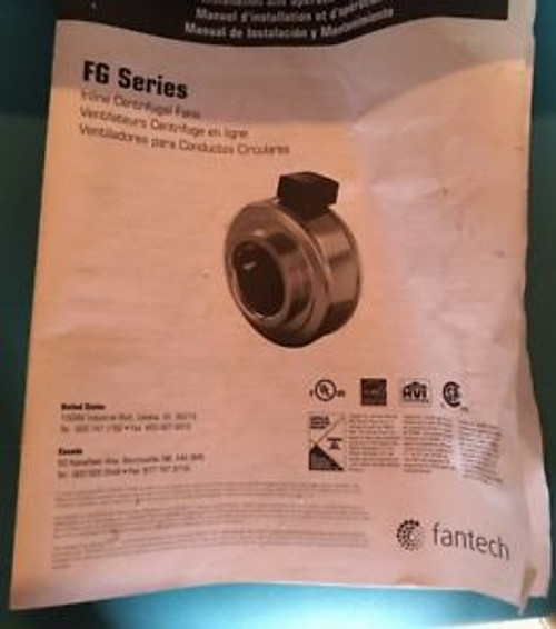 FANTECH FG12XL Inline Centrifugal Duct Fan 12 In. Dia.